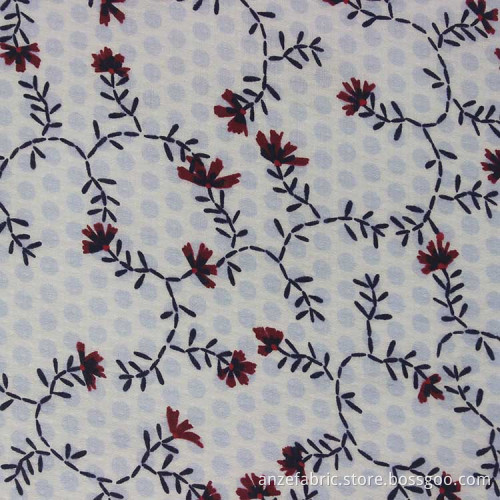 100% cotton dobby printed floral fabric